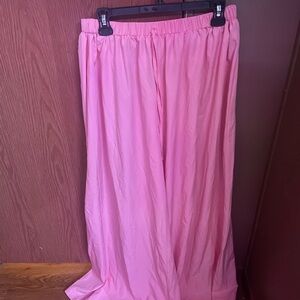 Pink Flare Linen Pants